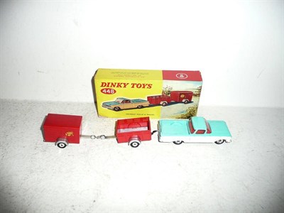 Lot 257 - A Boxed Dinky Chevrolet El Camino Pick-Up & Trailers No.448, in turquoise and white, with two...