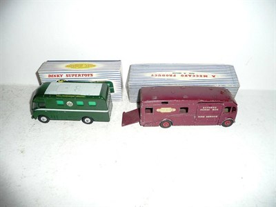 Lot 259 - Two Boxed Dinky Commercial Vehicles:- B.B.C. T.V. Mobile Control Room No.967; Horse Box No.981...