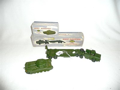 Lot 272 - Two Boxed Dinky Supertoys Military Vehicles - Tank Transporter No.660 and Centurion Tank No.651