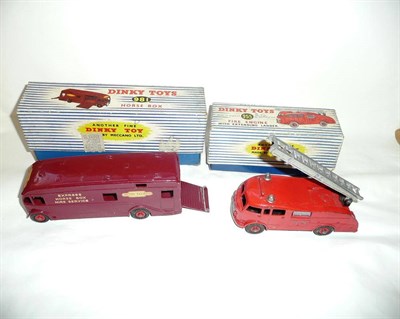 Lot 279 - A Boxed Dinky Express Horse Box No.981, with British Railways decals; A Boxed Dinky Fire Engine...