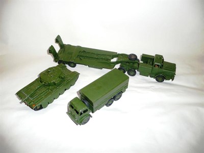 Lot 281 - Three Boxed Dinky Supertoys Military Vehicles:- Tank Transporter No.660; Centurion Tank No.651;...