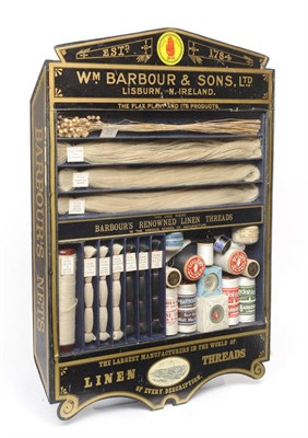 Lot 292 - A Glazed Shop Advertising Display of Linen Threads by Barbour & Sons, Lisburn, Northern...