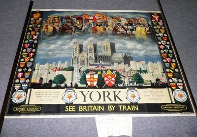 Lot 334 - A Lithographed British Railways 'York' Poster by E.H.Spencer, printed by Waterlow & Sons Ltd,...