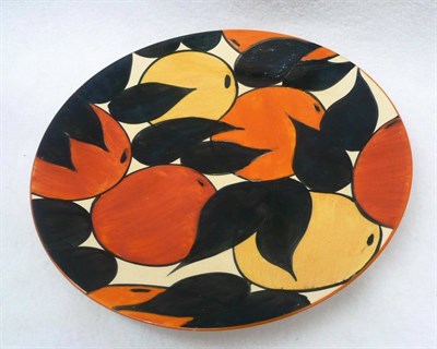 Lot 1604 - A Clarice Cliff Fantasque Bizarre "Oranges and Lemons" Plate, in colours orange, black and...