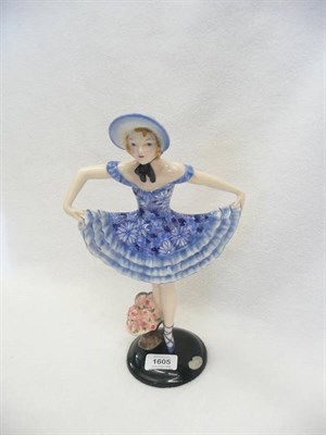 Lot 1605 - An Art Deco Goldscheider Model of a Ballet Dancer, by Lorenzl, modelled as a girl wearing a...