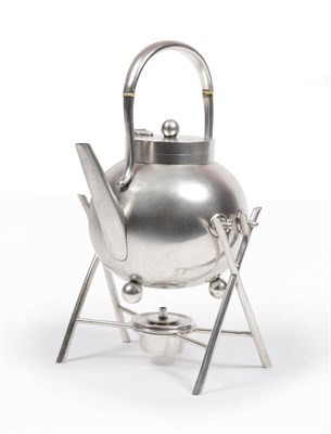 Lot 1612 - An Elkington Silver Spirit Kettle and Stand, by Fredk. Elkington, Birmingham 1890, the ovoid...