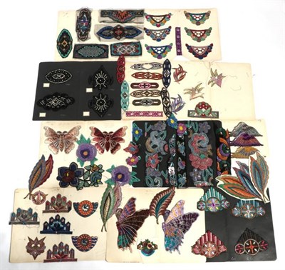 Lot 2059 - A Collection of Appliqué Samples Circa 1930-1950 by Jean Gossein of Gossein Brothers, Laces, Plain