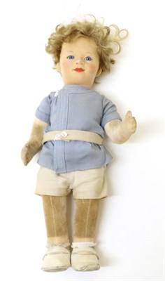 Lot 2012 - Circa 1930s Chad Valley Fabric Doll Prince Edward, HRH The Duke of Kent, wearing white socks,...