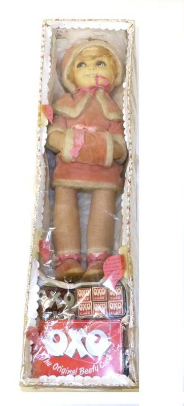 Lot 2013 - Deans Rag Book Circa 1930s Betty Oxo with Muff, cloth doll with moulded face, painted blue eyes and