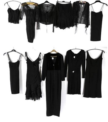 Lot 2120 - Assorted Modern Clothing, comprising La Perla black lace top with sheer long sleeves, corset...