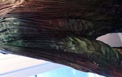 Lot 2123 - Charles and Patricia Lester, Wales Sea Green 'Iridescent' Silk Two Piece with Multi Pleating,...