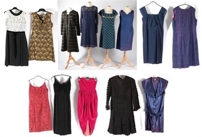 Lot 2128 - Circa 1960s and Later Cocktail Dresses and Evening Wear, comprising a Berkertex long sleeved...