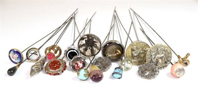 Lot 2177 - Assorted Early 20th Century and Later Hat Pins, including a Charles Horner silver example...
