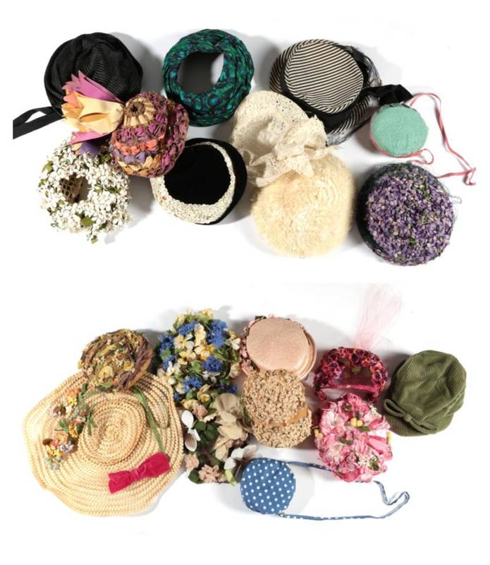 Lot 2228 - Assorted Circa 1920 and Later Decorative Ladies' Hats, including Lauren M Hamel Worcester,...