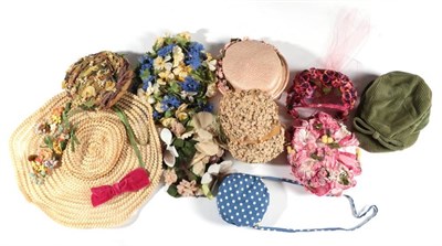 Lot 2228 - Assorted Circa 1920 and Later Decorative Ladies' Hats, including Lauren M Hamel Worcester,...