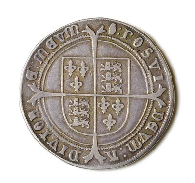 Lot 2 - Edward VI (1547-1553), Crown, Fine silver issue, 155(2)?, king on horseback with date below,...