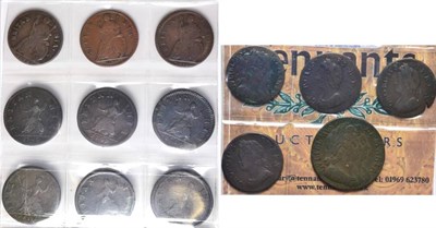 Lot 14 - Charles II (1660-1685), farthings (3), 1674, 1675 (2) (S.3394); William and Mary (1688-1694)...