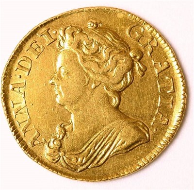 Lot 23 - Anne (1702-1714), Guinea, 1713, third draped bust left, rev. crowned cruciform shields, sceptres in
