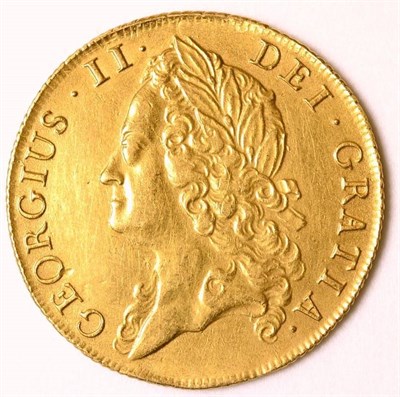 Lot 33 - George II (1727-1760), Two Guineas, 1740/39, intermediate laur. head left, (S.3668). Possibly...