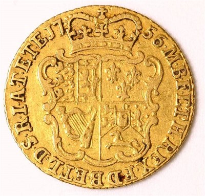Lot 35 - George II (1727-1760), Half Guinea, 1756, older laureate head left, rev.crowned shield of arms,...