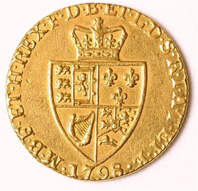 Lot 37 - George III (1760-1820), Guinea, 1798, fifth laureate head right, rev. 'spade' shaped shield,...