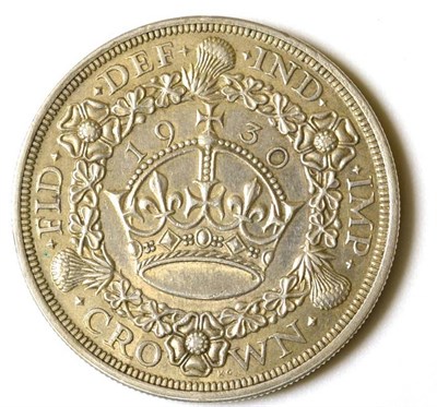 Lot 67 - George V (1910-1936), crown, 1930, fourth coinage, wreath type, modified bare head left,...