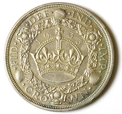 Lot 69 - George V (1910-1936), crown, 1933, fourth coinage, wreath type, modified bare head left...