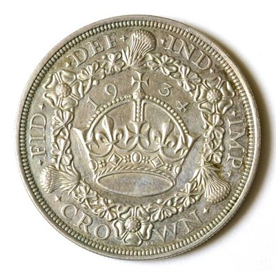 Lot 70 - George V (1910-1936), crown, 1934, fourth coinage, wreath type, modified bare head left...