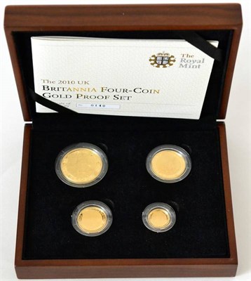 Lot 80 - Elizabeth II (1952-), Britannia gold proof 4-coin set, 2010 (1,250 issued), 1 ounce (£100) down to