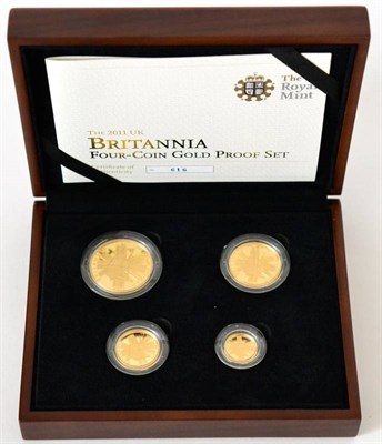 Lot 81 - Elizabeth II (1952-), Britannia gold proof 4-coin set, 2011 (1,000 issued), 1 ounce (£100) down to