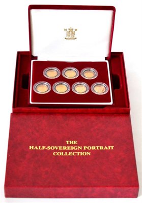 Lot 90 - British Gold 'Portrait Collection' of Half sovereigns (7), 1876, 1892, 1898, 1904, 1918, 1982...