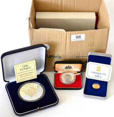 Lot 98 - Channel Islands, 1993 Alderney silver proof piedfort £2; 1995 Jersey and Guernsey 2-coin...