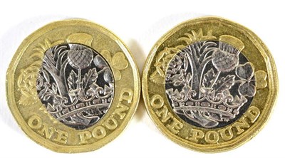 Lot 122 - Elizabeth II (1952-), Pound Coins (2), 2017, rose, leek, thistle and shamrock design,...