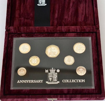 Lot 127 - Commemorative Silver Proof Set 1996 '25th Anniversary of Decimalisation,' 7 coins 1p - £1,...