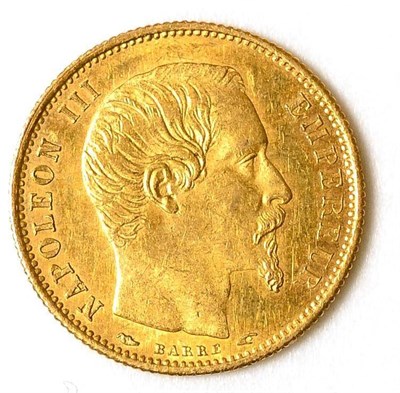 Lot 142 - France, Napoloeon III (1852-1870), AV 5 francs, 1854, Paris mint. About extremely fine