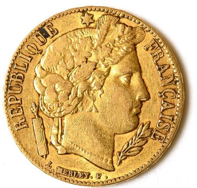Lot 145 - France Gold 20 Francs 1851A, 6.41g, .900 gold, GFine to AVF