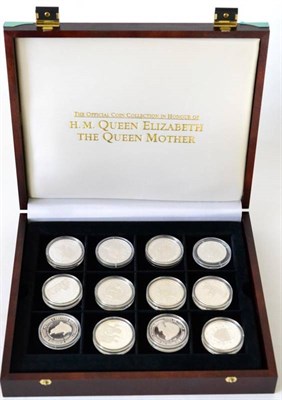 Lot 171 - 13 x Silver Proof Coins Commemorating the Queen Mother's 95th Birthday 1995 comprising Guernsey...