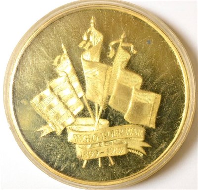 Lot 185 - Anglo-Boar War commemorative proof medal, struck in 18ct gold, 45g, Horatio Kitchener...