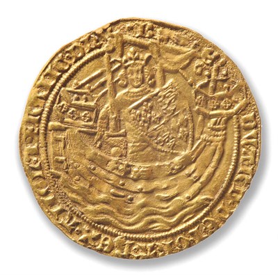 Lot 12 - Edward III Gold Noble, 4th coinage, Pre-Treaty Period, closed "C" and "E", Lombardic "M",...