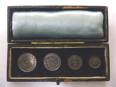 Lot 13 - Maundy Set 1903, all with matching blue/gold tone, in original dated case AFDC