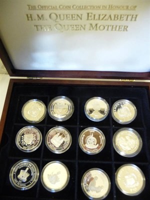 Lot 24 - Part Set (18 of 24) of Silver Coins in "Queen mother Collection" 1994-1997, New Zealand, Tonga,...