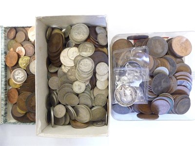 Lot 47 - Miscellaneous Lot, comprising: 100+ 19th and 20th century foreign coins (a few silver), some...