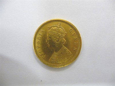 Lot 54 - British India Gold Mohur 1862, obv. young bust of Victoria, edge pinholes at 12 and 6 o'clock and a