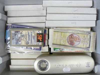 Lot 62 - 22 x Royal Mint Proof Sets 1983-2003 Inclusive, (2 x 1990) plus an additional 2000 "millennium" set