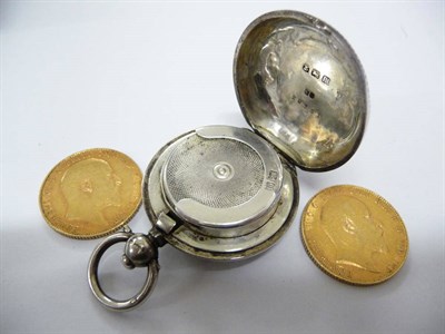 Lot 75 - Silver Spring Loaded Sovereign Case, hallmarked Birmingham 1911; and Two Sovereigns, 1908 and...