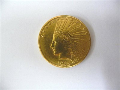 Lot 80 - USA Gold 10 Dollars 1915 "Indian Head", minor contact marks, good edge, VF