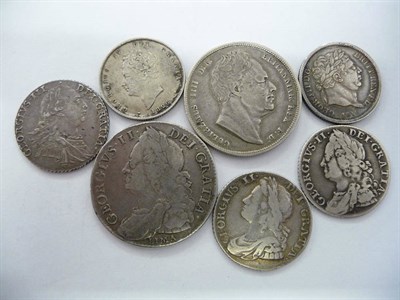 Lot 98 - 2 x Halfcrowns, 1746 LIMA rev. edge bump and tooling in French shield AFine/GFine and 1836...