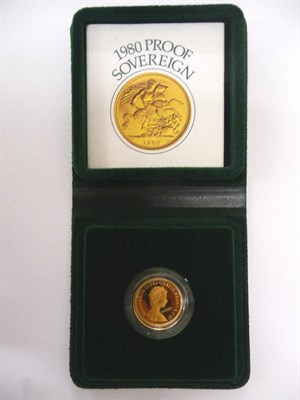 Lot 118 - Proof Sovereign 1980, with certificate, in wallet of issue, FDC