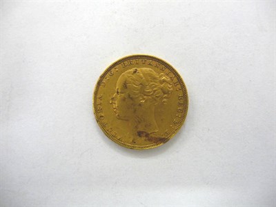 Lot 139 - Sovereign 1881M, stains both sides otherwise GFine to AVF