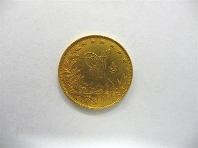 Lot 151 - Turkey Gold 100 Kurus AH1327 (1912) yr 4, lustrous GVF